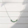 Cube - Sterling Silver & Green Aventurine Necklace Bijou by SAM   