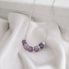 Cube - Sterling Silver & Amethyst Necklace Necklace Bijou by SAM   