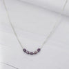 Cube - Sterling Silver & Amethyst Necklace Necklace Bijou by SAM   