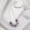 Cube - Sterling Silver & Amethyst Necklace Necklace Bijou by SAM   