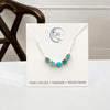 Cube - Silver Necklace with Turquoise Cubes Earrings Bijou by SAM   