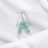 Cube - Silver & Amazonite Threaders Earrings Bijou by SAM   