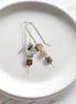 Cube - Crazy Lace Agate & Silver Threaders Earrings Bijou by SAM   