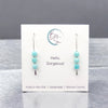 Cube - Silver & Amazonite Threaders Earrings Bijou by SAM   