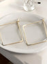 True - Square Gold Hoop Earrings Earrings Bijou by SAM   