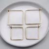 True - Square Gold Hoop Earrings Earrings Bijou by SAM Small  