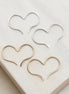 Heart - Gold or Silver Heart Threaders Earrings Bijou by SAM   