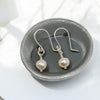 Pearl - Silver & Ivory Dangle Earrings Bijou by SAM   