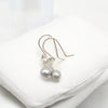 Pearl - Gray Dangle Earrings Earrings Bijou by SAM   