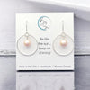 Pearl - Silver and Ivory Hoops Earrings Bijou by SAM   