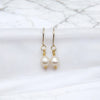 Pearl - Gold  & Ivory Dangle Earrings Bijou by SAM   