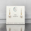 Pearl - Gold  & Ivory Dangle Earrings Bijou by SAM   