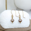 Pearl - Gold & Lavendar Pearl Earrings Bijou by SAM   