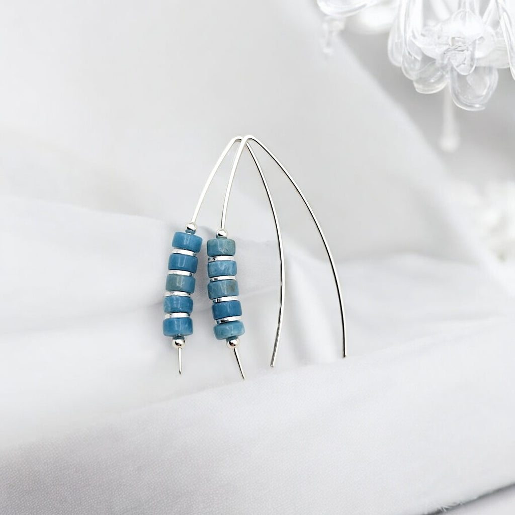 Wish - Silver & Larimar Quartz Earrings Bijou by SAM