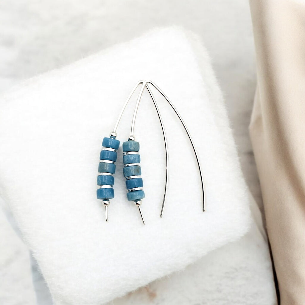 Wish - Silver & Larimar Quartz Earrings Bijou by SAM