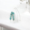 Wish - Silver & Green Amazonite Earrings Bijou by SAM