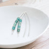 Wish - Silver & Green Amazonite Earrings Bijou by SAM