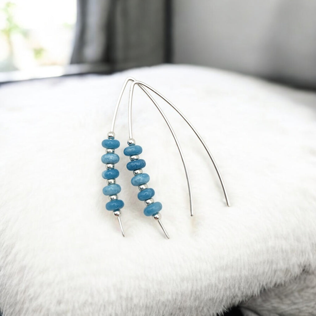 Wish - Silver & Larimar Quartz Earrings Bijou by SAM