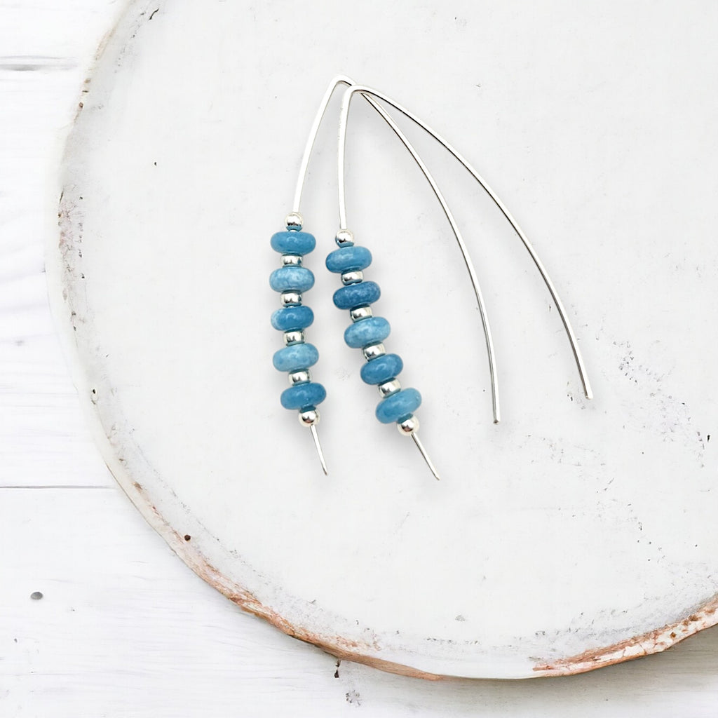 Wish - Silver & Larimar Quartz Earrings Bijou by SAM