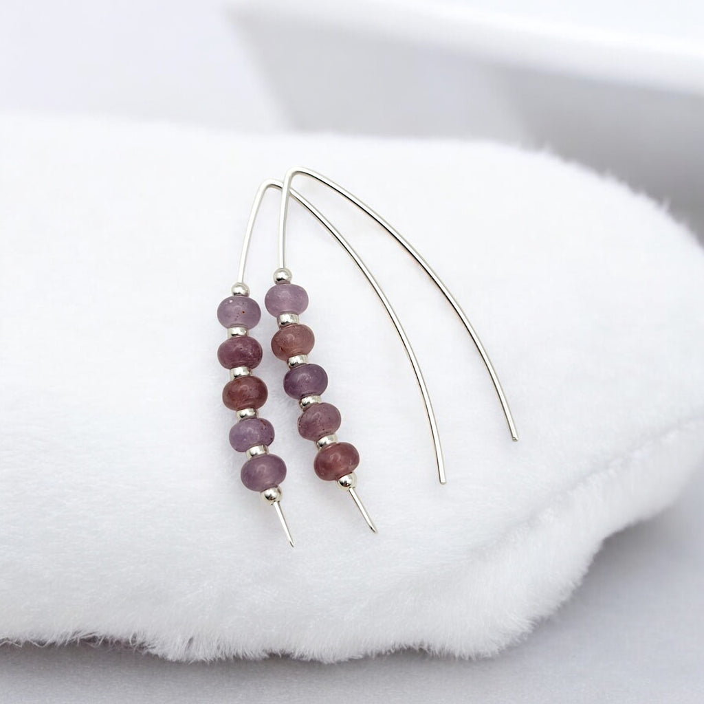 Wish - Silver & Lepidolite Crystal Earrings Bijou by SAM