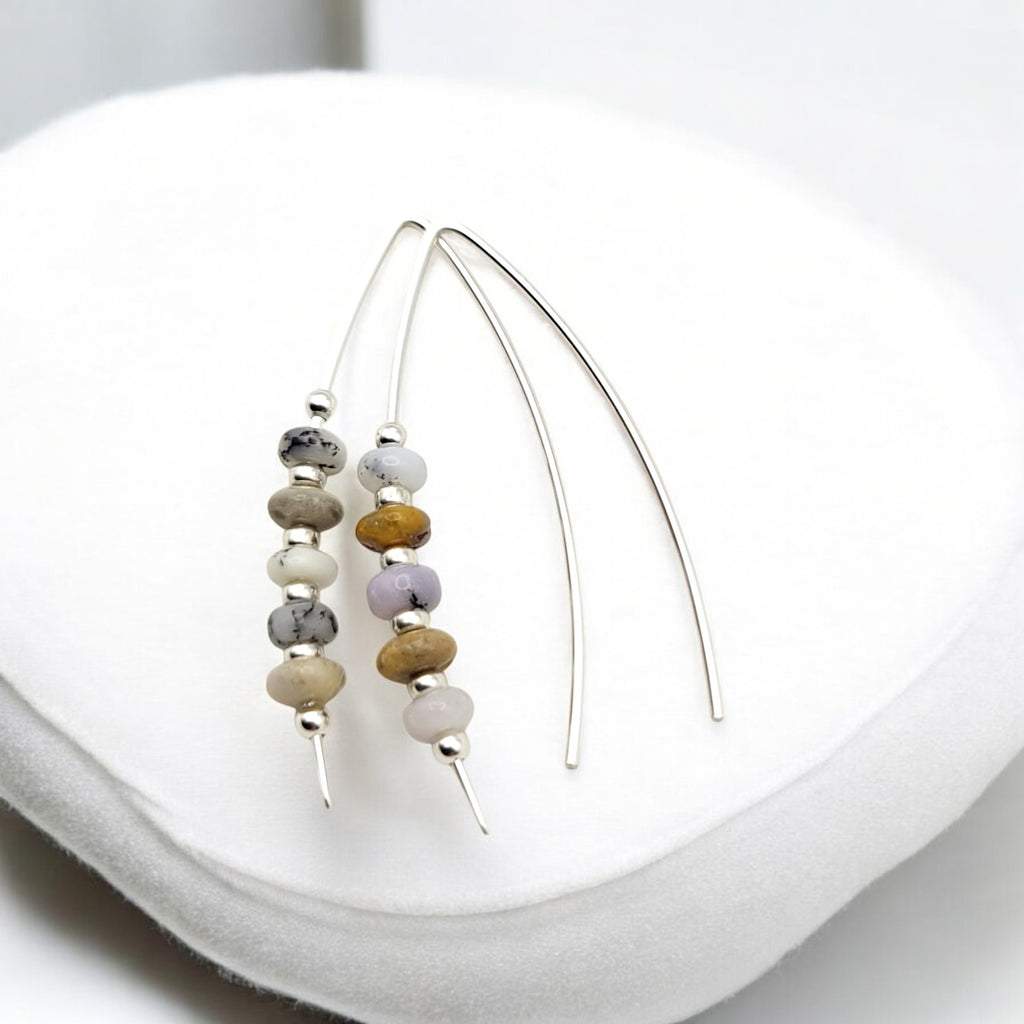 Wish - Silver & Montana Agate Earrings Bijou by SAM