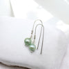 Pearl - Silver & Light Green Threader Earrings Bijou by SAM