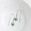 Pearl - Silver & Light Green Threader Earrings Bijou by SAM