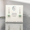 Pearl - Silver & Light Green Threader Earrings Bijou by SAM