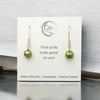 Pearl - Silver & Dark Lime Green Threaders Earrings Bijou by SAM