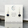 Pearl - Silver & Royal Blue Threaders Earrings Bijou by SAM