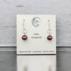 Pearl - Silver & Cranberry Earrings Bijou by SAM