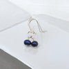 Pearl - Silver & Royal Blue Dangle Earrings Bijou by SAM