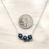 Pearl - Silver & Royal Blue Necklace Necklace Bijou by SAM