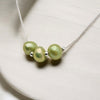 Pearl - Silver & Lime Green Necklace Necklace Bijou by SAM