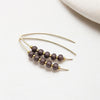 Wish - Gold & Chocolate Pearl Earrings Bijou by SAM