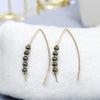 Wish - Gold & Steel Gray Earrings Bijou by SAM