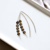 Wish - Gold and Brown Gold Dust Beads Earrings Bijou by SAM