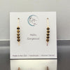 Wish - Gold and Brown Gold Dust Beads Earrings Bijou by SAM