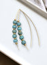 Wish - Gold and Turquoise Gold Dust Earrings Bijou by SAM