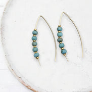 Wish - Gold and Turquoise Gold Dust Earrings Bijou by SAM