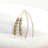 Wish - Gold with Tan Gold Dust Beads Earrings Bijou by SAM