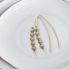 Wish - Gold with Tan Gold Dust Beads Earrings Bijou by SAM