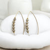 Wish - Gold with Tan Gold Dust Beads Earrings Bijou by SAM