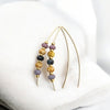 Wish - Gold and Multi Color Beads Earrings Bijou by SAM