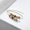 Wish - Gold and Multi Color Beads Earrings Bijou by SAM