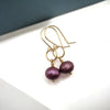 Pearl - Gold & Cranberry Earrings Bijou by SAM