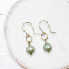 Pearl - Gold & Mint Green Earrings Bijou by SAM