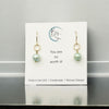 Pearl - Gold & Mint Green Earrings Bijou by SAM