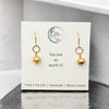 Pearl - Gold & Gold Earrings Bijou by SAM