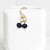 Pearl - Gold & Royal Blue Earrings Bijou by SAM